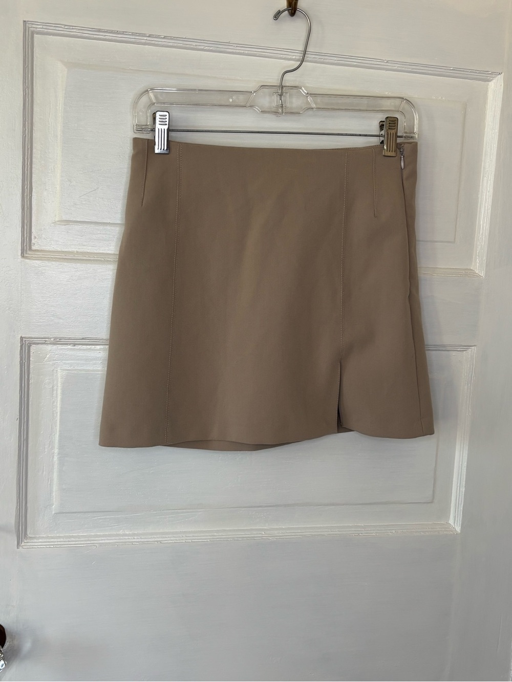 Zara Taupe A-Line Mini Skirt